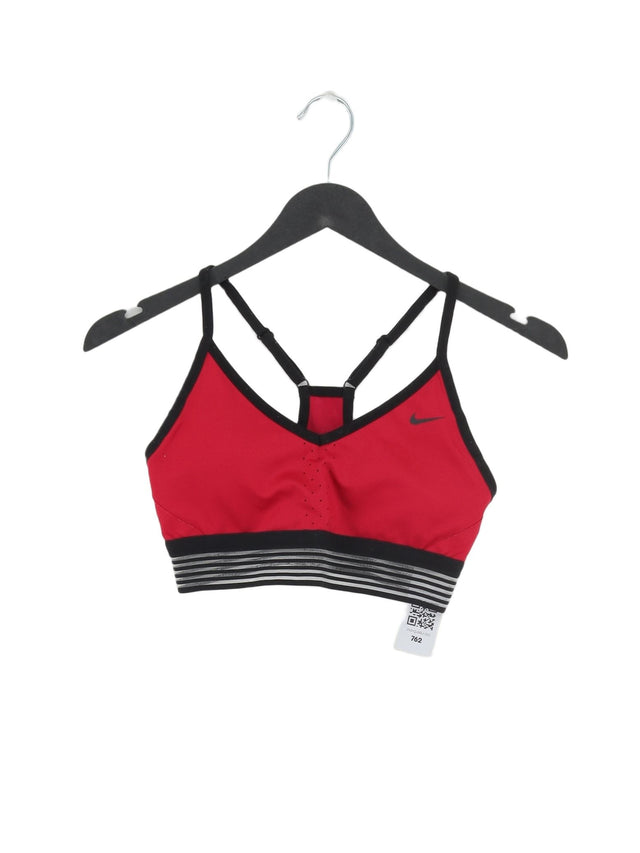 Nike Women's T-Shirt S Red Polyester with Elastane, Nylon