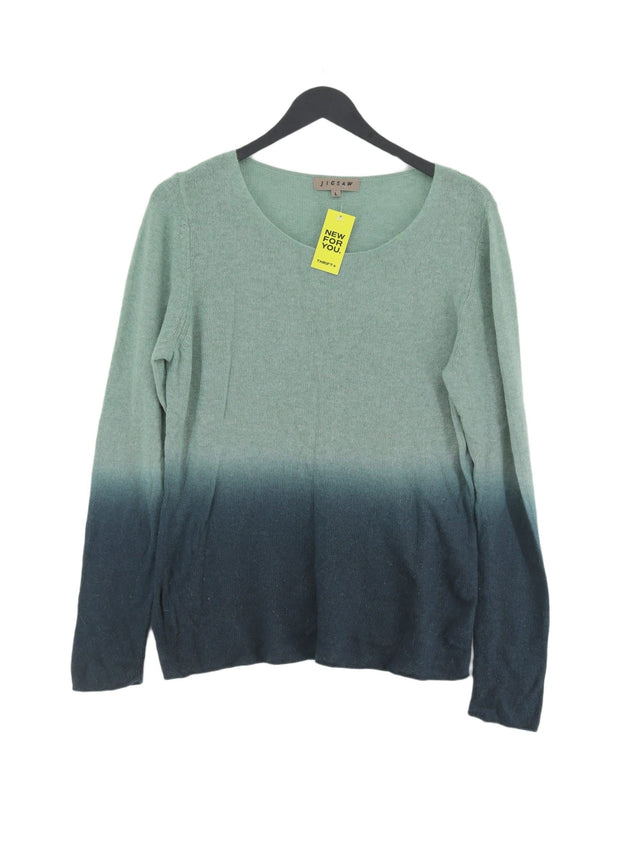 Jigsaw Women's Jumper L Green Wool with Cashmere, Other, Polyamide, Viscose