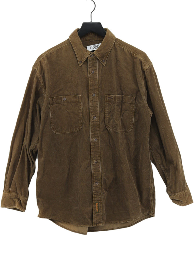 Timberland Men's Shirt M Brown 100% Cotton