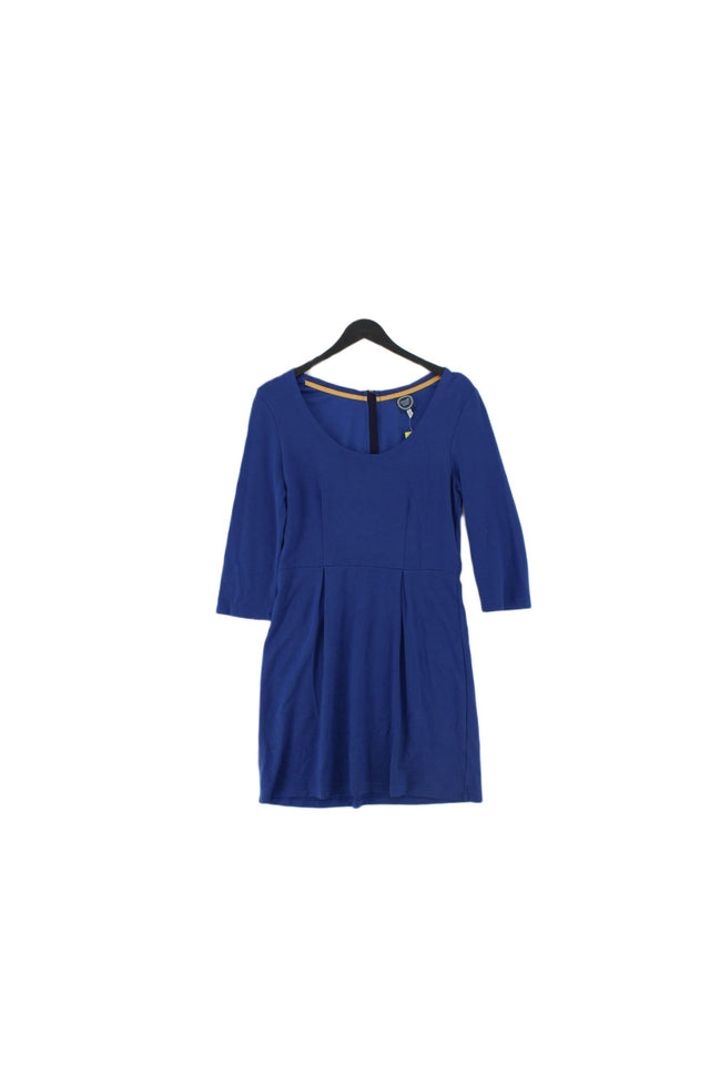 Joules Women's Midi Dress UK 12 Blue Viscose with Elastane, Polyamide