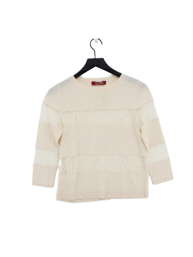 Max Mara Women's Top UK 4 Cream 100% Other