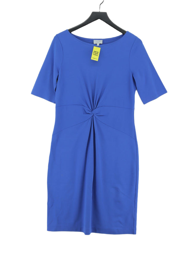 Jigsaw Women's Midi Dress L Blue Viscose with Elastane, Polyamide