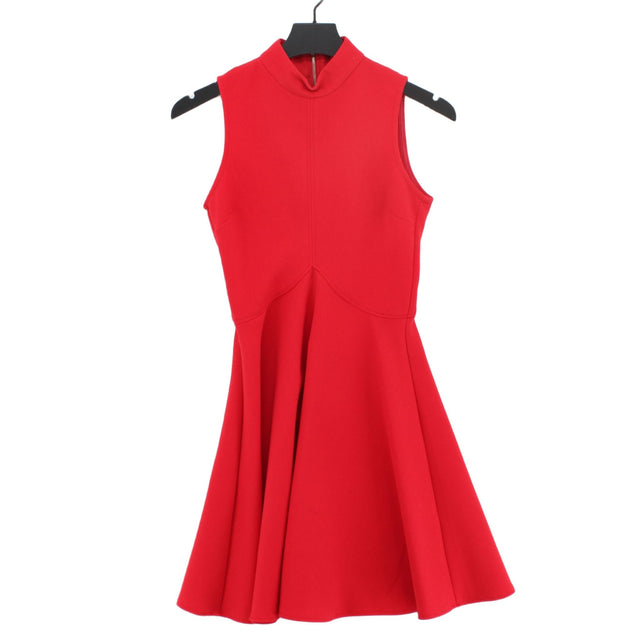 River Island Women's Midi Dress UK 8 Red Polyester with Elastane, Viscose