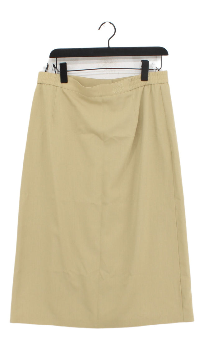 Ara Women's Midi Skirt W 34 in Cream Polyester with Other, Wool