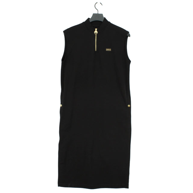 Barbour Women's Midi Dress UK 10 Black Cotton with Elastane