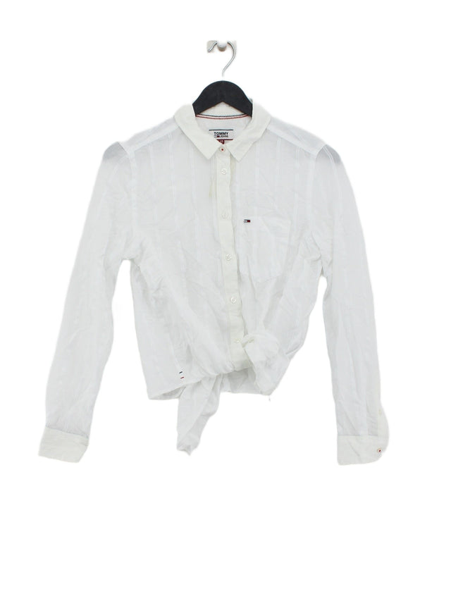 Tommy Jeans Women's Blouse XS White 100% Viscose