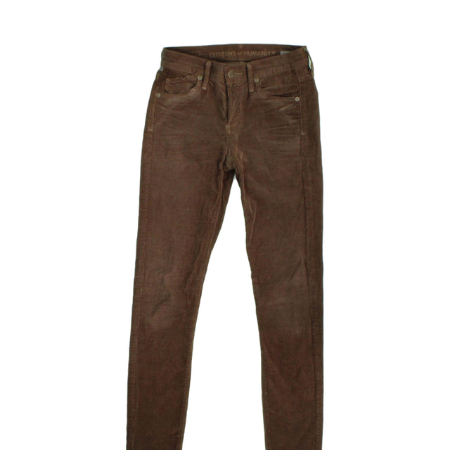 Citizens Of Humanity Women's Trousers W 24 in Brown 100% Cotton