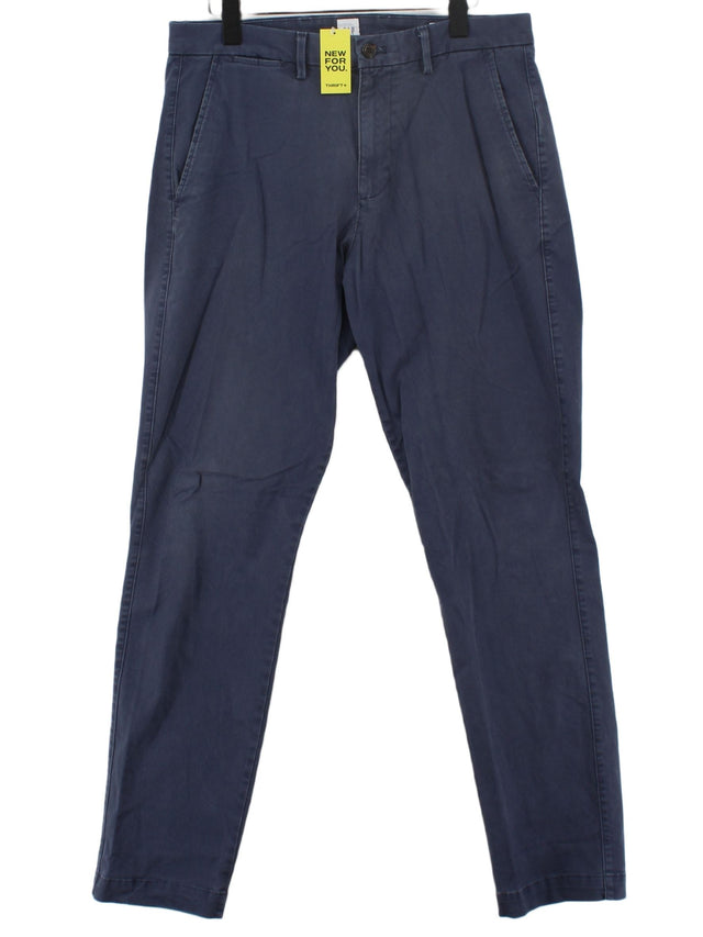 Gap Men's Trousers W 32 in; L 32 in Blue Cotton with Elastane, Spandex