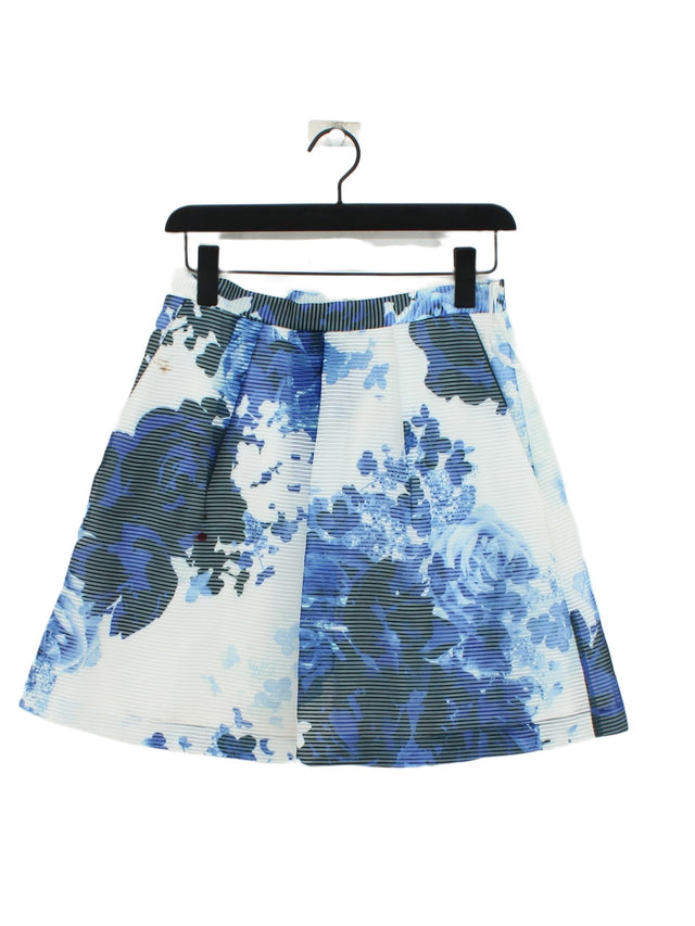 Coast Women's Midi Skirt UK 10 Blue 100% Polyester