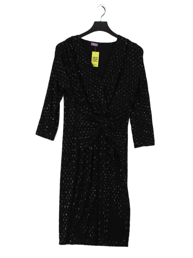 Onjenu Women's Midi Dress UK 14 Black Nylon with Elastane, Other