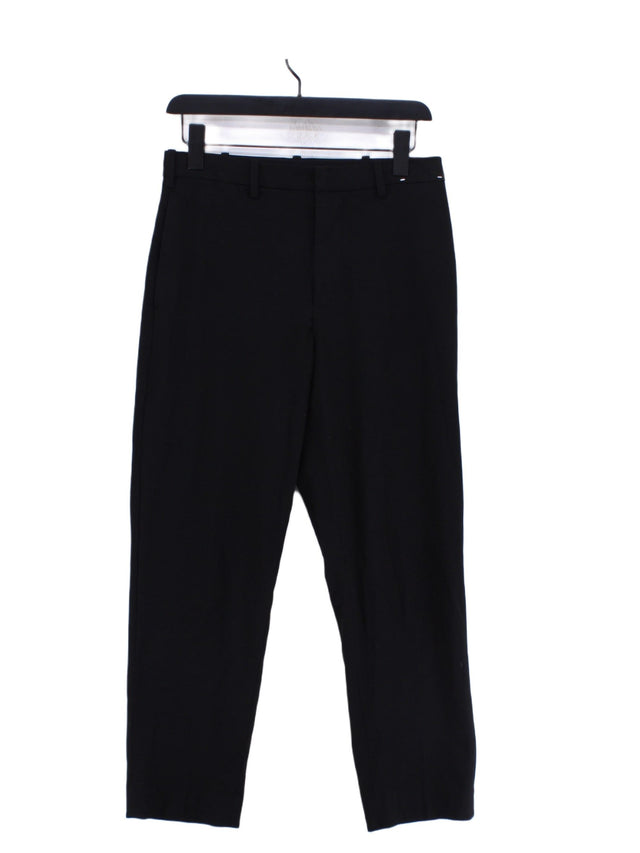 Uniqlo Women's Suit Trousers S Black Polyester with Rayon, Spandex