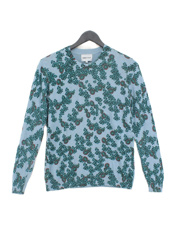 Bimba Y Lola Women's Jumper S Blue Viscose with Other