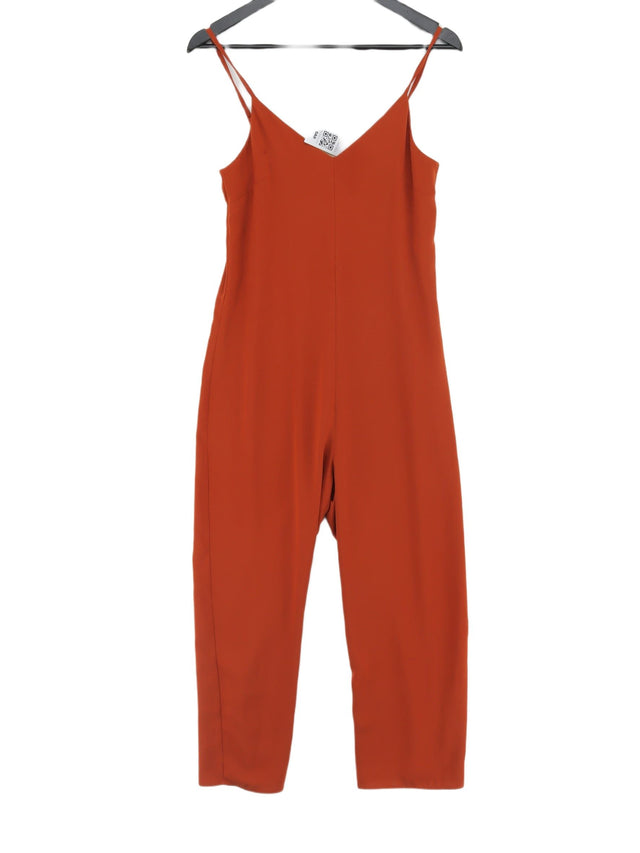 Warehouse Women's Jumpsuit UK 6 Brown 100% Polyester