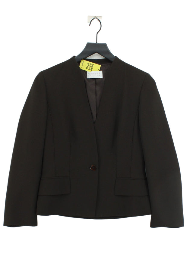 Precis Women's Blazer UK 10 Green Polyester with Linen