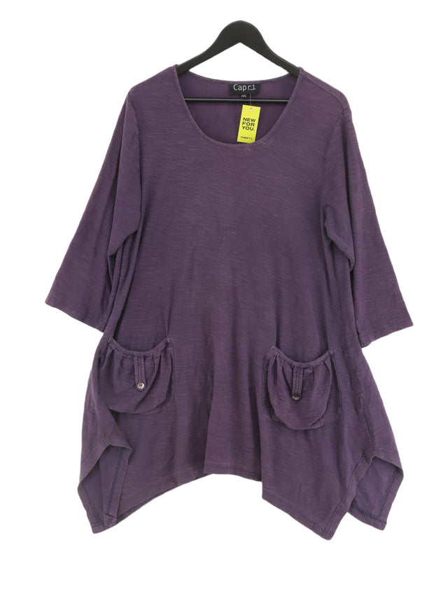 Capri Women's Midi Dress M Purple 100% Cotton