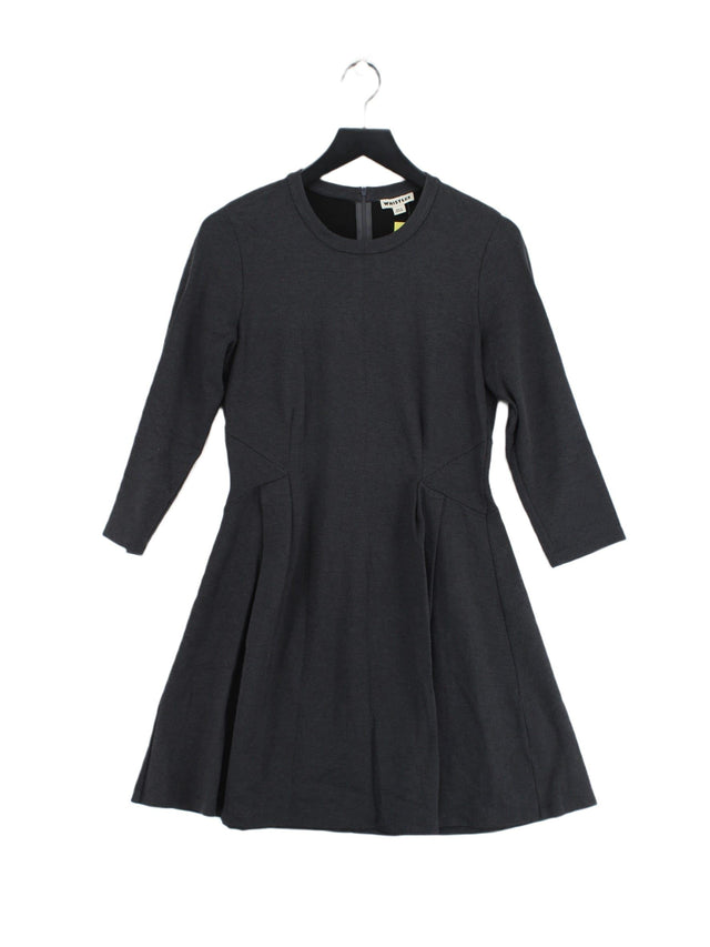 Whistles Women's Midi Dress UK 12 Grey Viscose with Elastane, Polyester