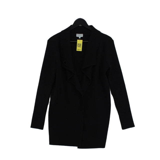 Jigsaw Women's Cardigan S Black Wool with Elastane, Polyamide, Polyester