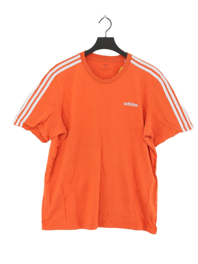 Adidas Men's T-Shirt XL Orange 100% Cotton