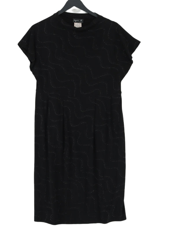 Agnes B Women's Midi Dress M Black Polyester with Elastane