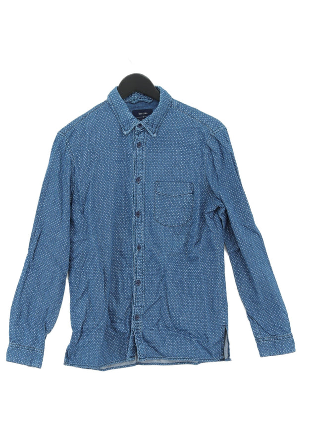 Bershka Women's Shirt S Blue 100% Cotton