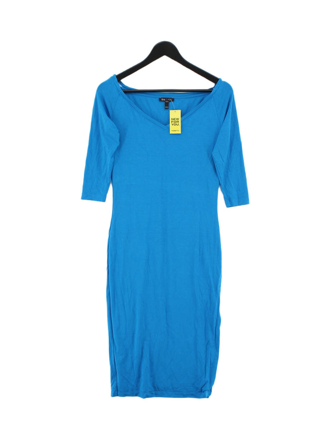 Baukjen Women's Midi Dress UK 10 Blue Viscose with Elastane