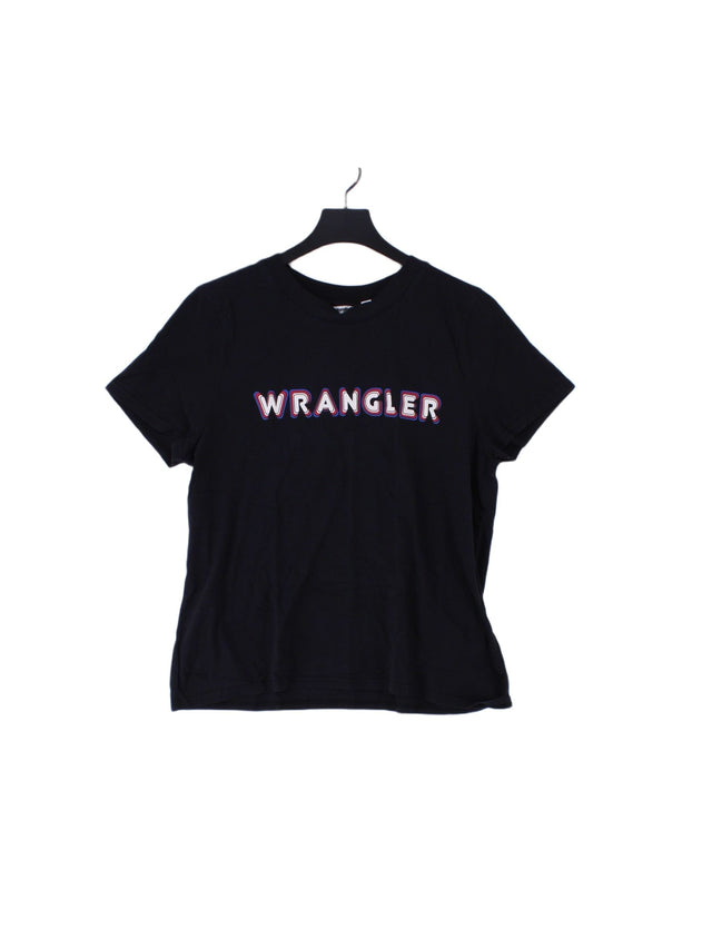 Wrangler Women's T-Shirt L Black 100% Cotton