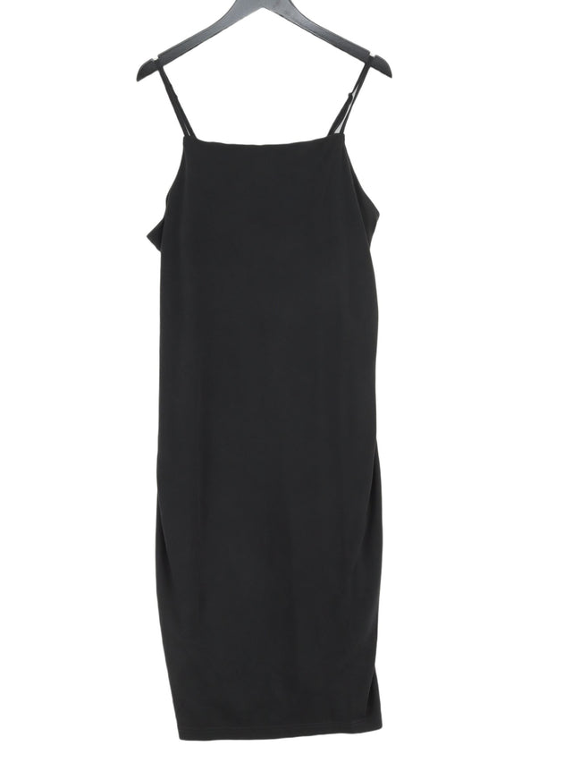 Monki Women's Midi Dress XL Black Lyocell Modal with Polyester