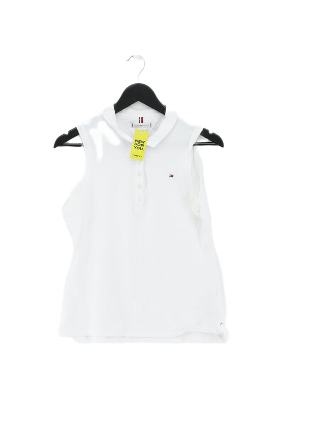 Tommy Hilfiger Women's Polo L White 100% Cotton