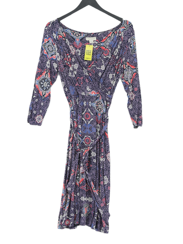 Monsoon Women's Midi Dress UK 10 Multi Viscose with Elastane