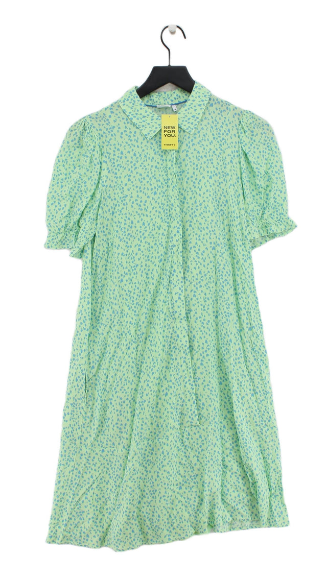 Nümph Women's Midi Dress UK 6 Green 100% Viscose