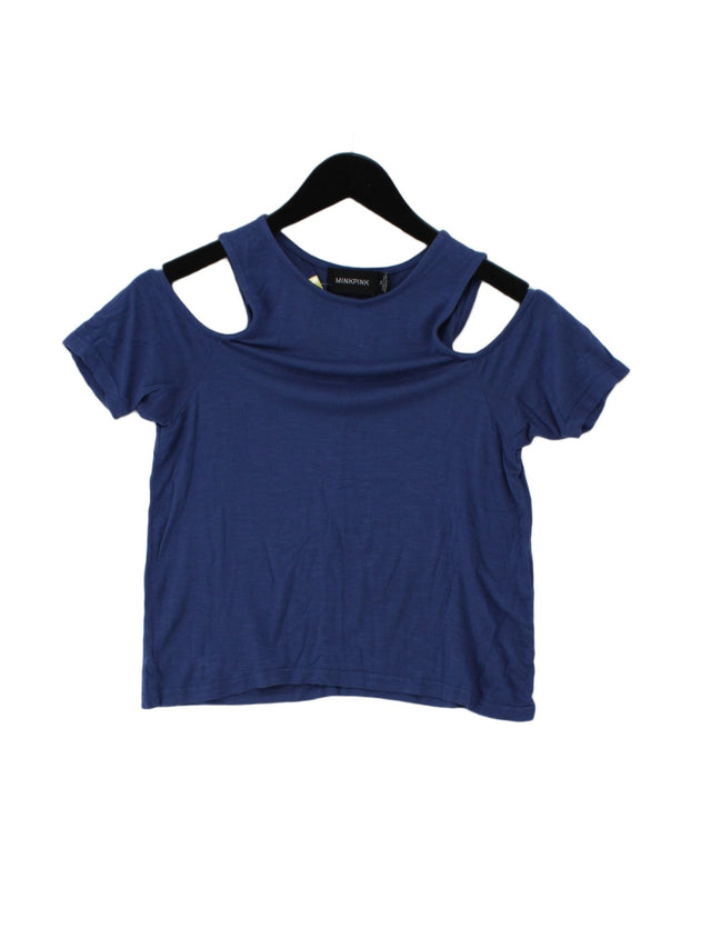 MinkPink Women's T-Shirt XS Blue 100% Other
