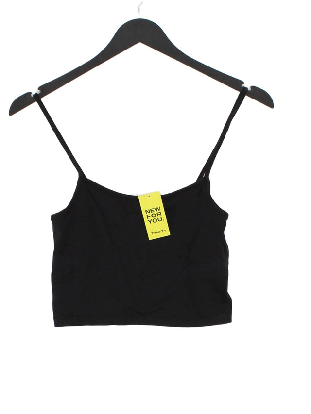 Pull&Bear Women's T-Shirt M Black Elastane with Polyamide