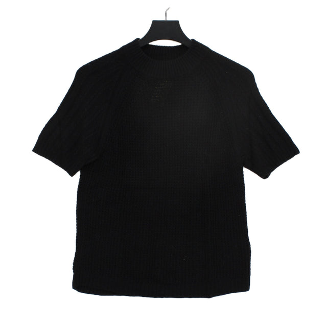 Jigsaw Women's T-Shirt L Black Viscose with Wool