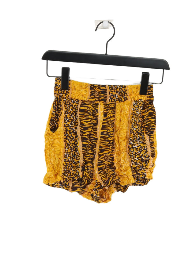 MinkPink Women's Shorts XS Yellow 100% Viscose