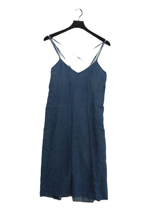 Gap Women's Midi Dress M Blue 100% Lyocell Modal