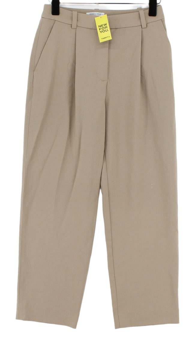 & Other Stories Women's Suit Trousers UK 6 Tan Polyester with Elastane, Wool