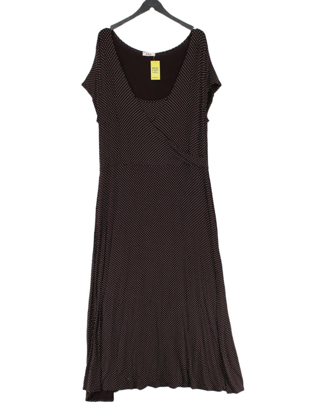 ELVI Women's Maxi Dress UK 24 Brown Viscose with Elastane