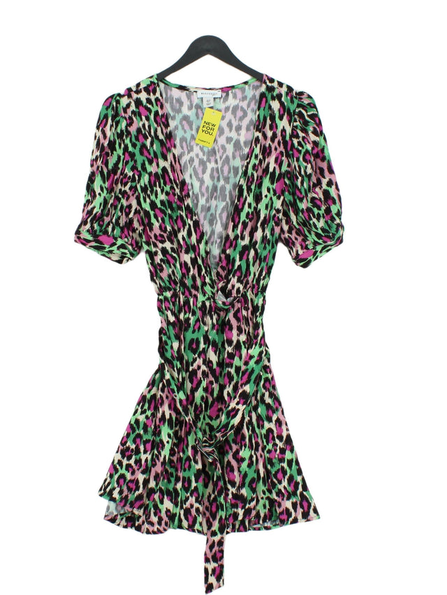 Warehouse Women's Midi Dress UK 10 Multi 100% Viscose
