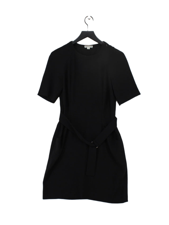 Whistles Women's Midi Dress UK 12 Black 100% Polyester