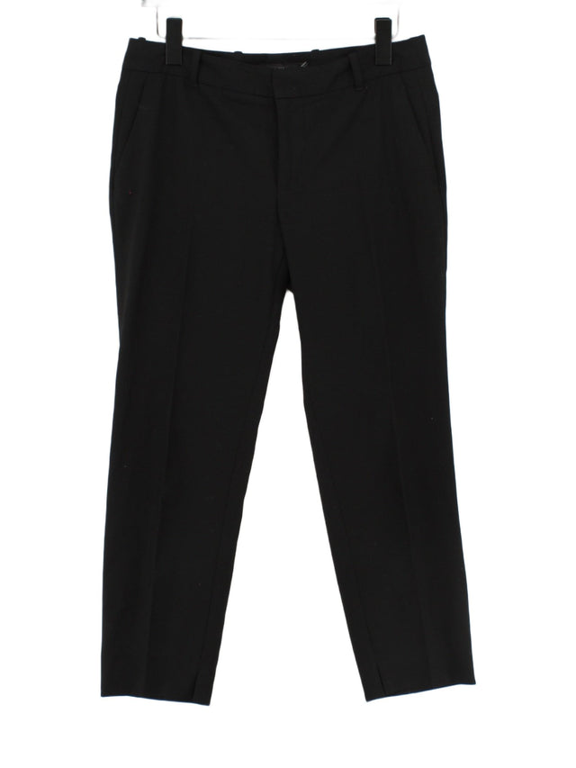 Zara Women's Suit Trousers M Black Polyester with Elastane, Viscose