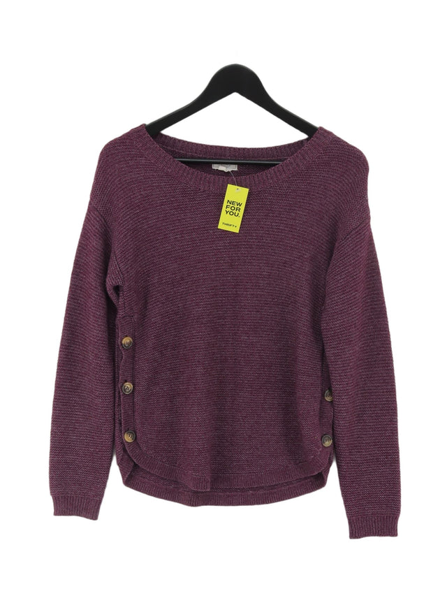 FatFace Women's Jumper UK 6 Purple Acrylic with Other, Viscose
