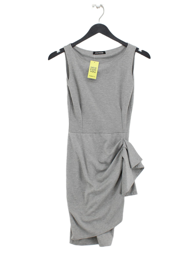 One Love Women's Mini Dress UK 8 Grey Polyester with Elastane
