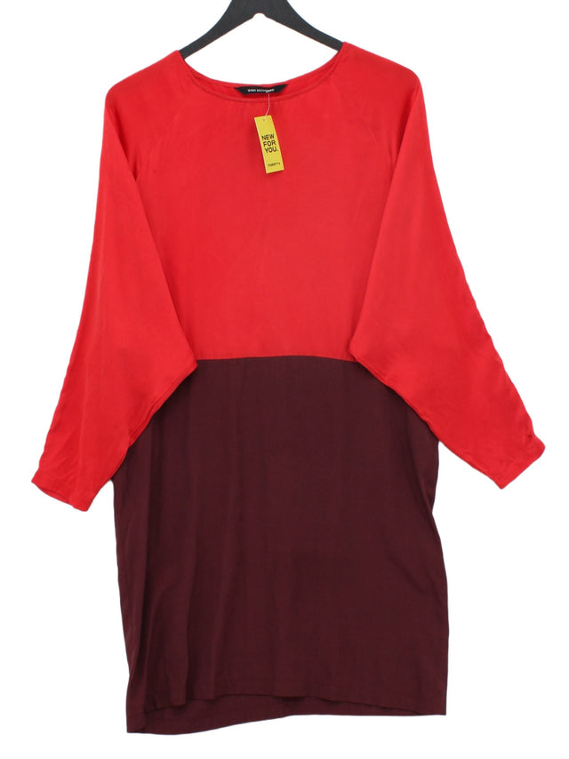 Won Hundred Women's Midi Dress UK 8 Red Silk with Polyester, Viscose