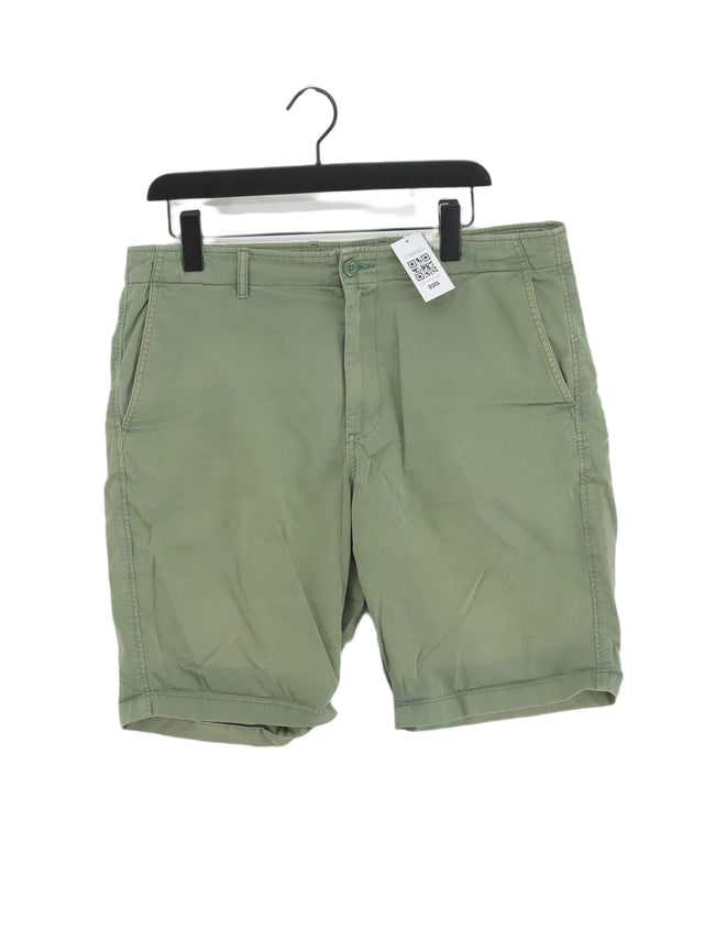 Uniqlo Men's Shorts L Green 100% Cotton