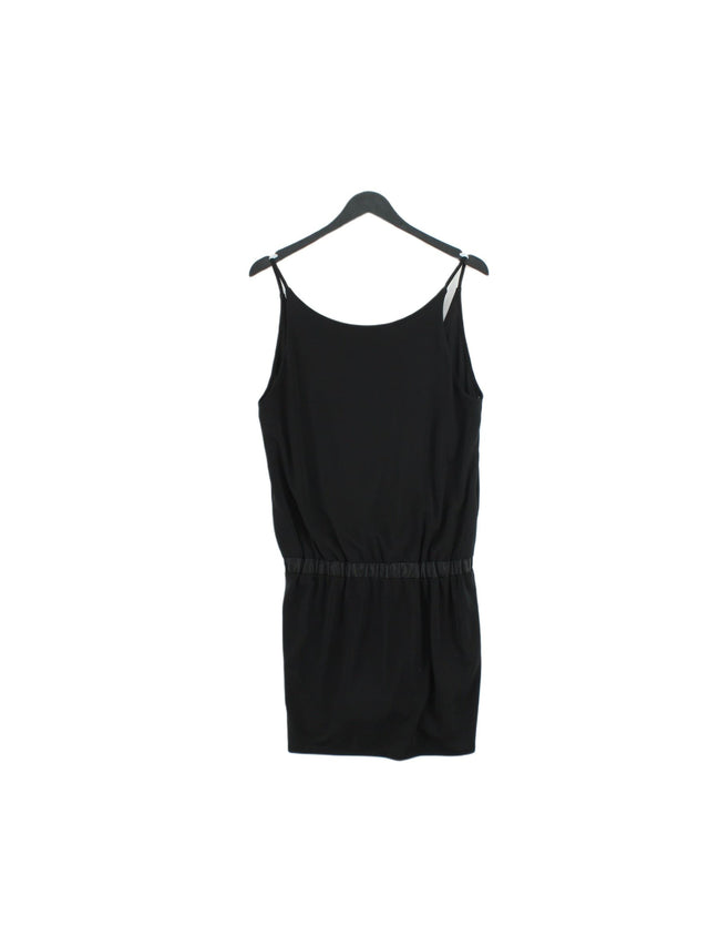 Zara Women's Midi Dress M Black Polyester with Other, Viscose