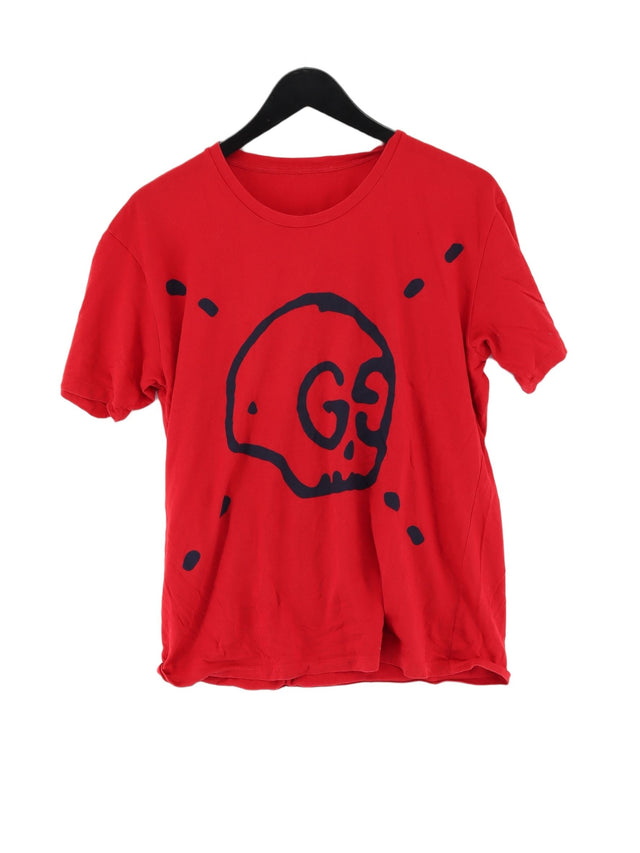 Gucci Men's T-Shirt XS Red 100% Cotton