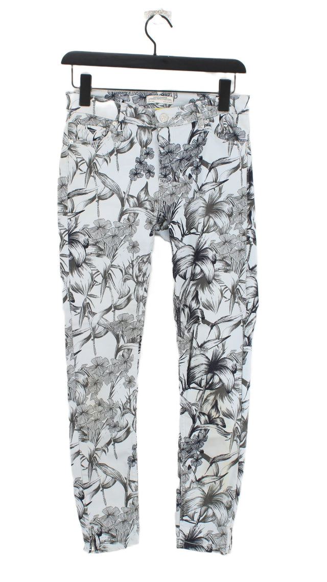 Zara Women's Jeans UK 8 Grey Cotton with Elastane, Polyester