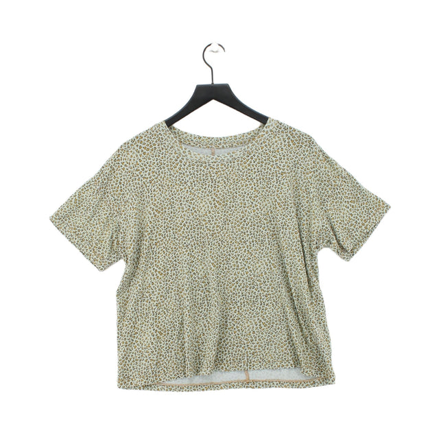 Current/Elliott Women's T-Shirt UK 4 Green 100% Cotton