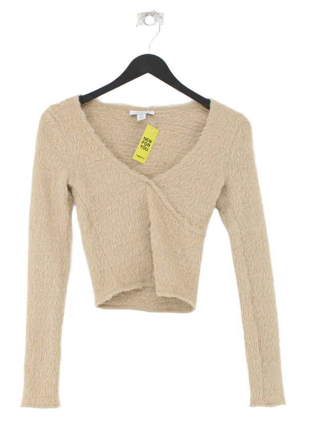 Topshop Women's Jumper UK 8 Cream 100% Other