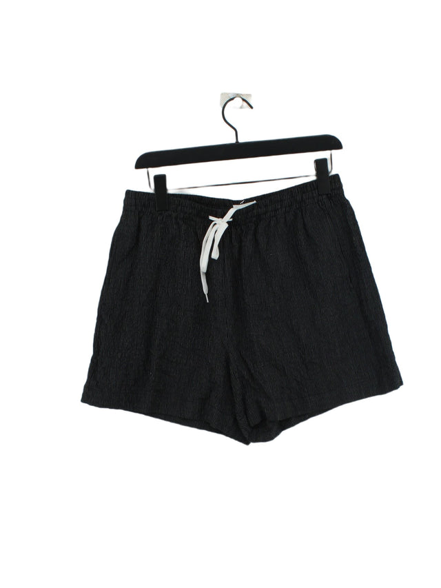 Weekday Women's Shorts M Black Cotton with Elastane, Lyocell Modal